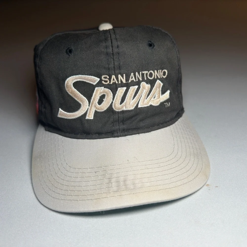 VTG San Antonio Spurs Hat Sports‎ Specialties Script Black Fiesta Green Bill 90s